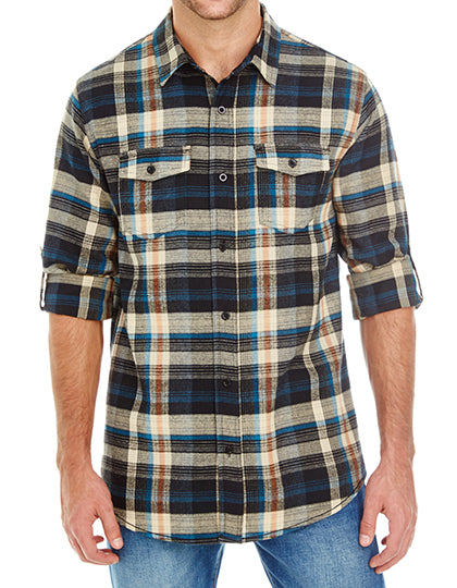 Woven Plaid Flanell Pluus