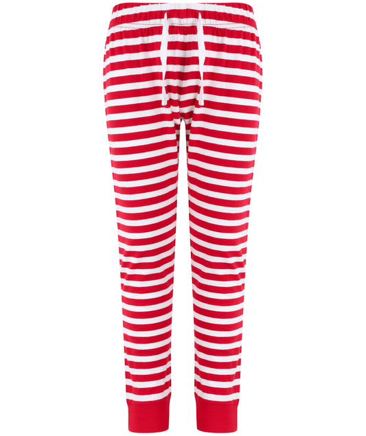 Naiste Cuffed Lounge Triibulised Pikad Püksid