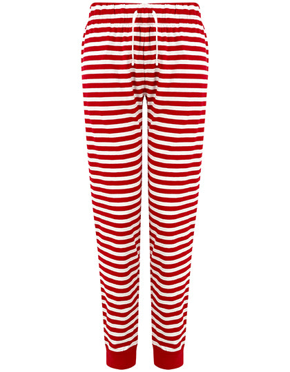 Naiste Cuffed Lounge Triibulised Pikad Püksid