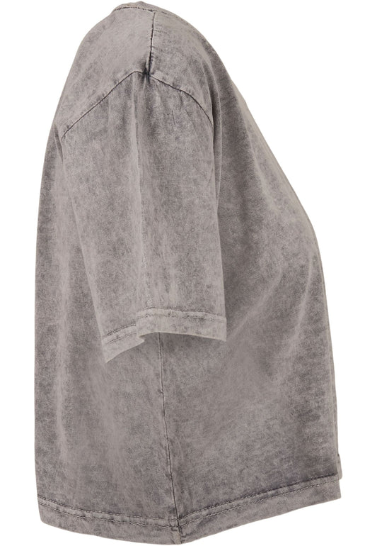 Naiste Acid Washed Cropped Tee