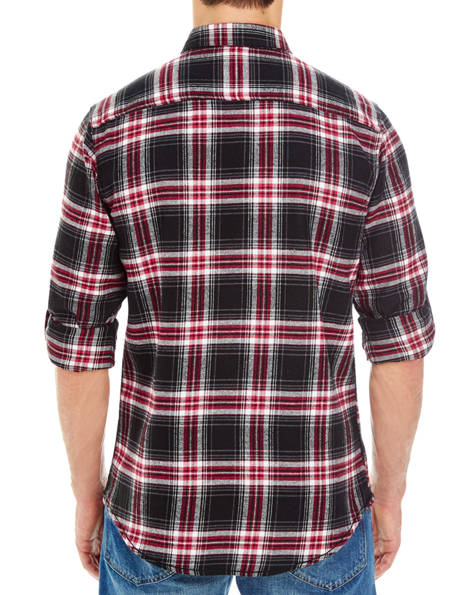 Woven Plaid Flanell Pluus