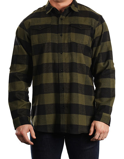 Woven Plaid Flanell Pluus