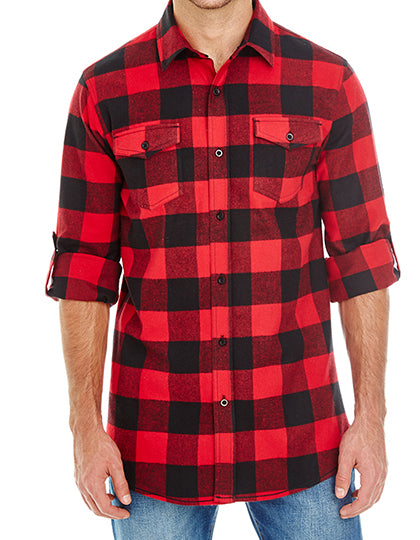 Woven Plaid Flanell Pluus